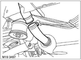 10. Disconnect the filler pipe from the fuel tank filler neck hose.