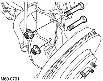 20. Развийте двете гайки и отстранете двата болта, закрепващи опората на лагера към подпората на…