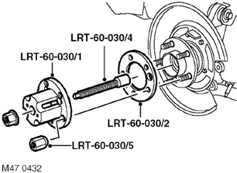 7. Монтирайте инструмент LRT-60-030/4 на задвижващия вал.