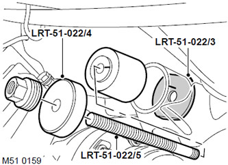 3. Поставете инструмент LRT-51-022/3 върху подрамката.