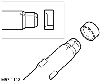 2. Поставете задържащите пръстени върху краищата на напречните пръти, така че заострената част на…