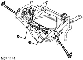 29. Отстранете 2-те болта и 2-те гайки, закрепващи модула на кормилния механизъм, изхвърлете…