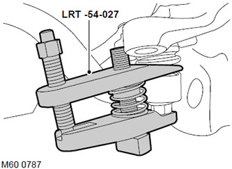 14. С помощта на инструмент LRT-54-027 разкачете свързващия прът от сферичния шарнир.