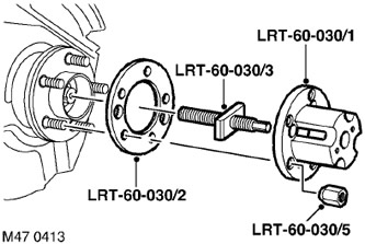 18. Завийте централния винт LRT-60-030/3 върху приспособлението LRT-60-030/1 и го монтирайте на…