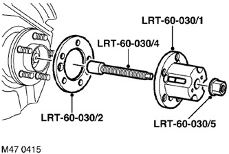 5. Монтирайте инструмент LRT-60-030/4 на задвижващия вал.
