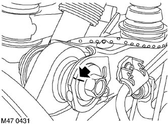 9. Маркирайте местоположението на ексцентрика спрямо горната част на ръката.