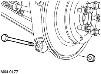 11. Отстранете болтовете, закрепващи амортисьорите към долните рамена.