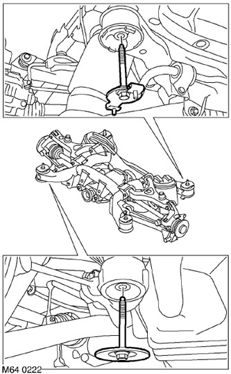 14. Развийте 2-те монтажни болта на подрамката, които са разположени диагонално от противоположните…