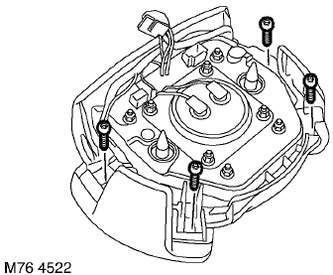 5. Отстранете 4-те винта Torx и отделете контролните модули от въздушната възглавница.