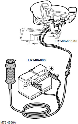 9. Прикрепете приспособлението LRT-86-003 към другия край на кабела LRT-86-003/05.