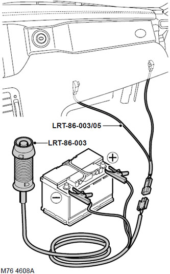 5. Свържете кабела на инструмента LRT-86-003/05 към въздушната възглавница.