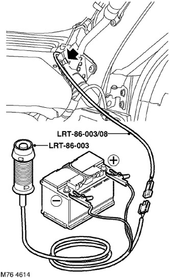 5. Свържете прикрепващия кабел LRT-86-003/08 към въздушната възглавница.