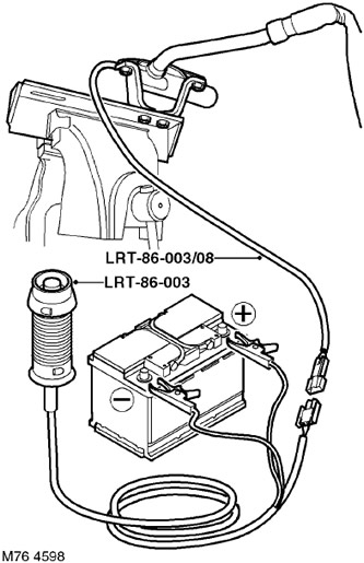 7. Свържете прикрепващия кабел LRT-86-003/08 към въздушната възглавница.
