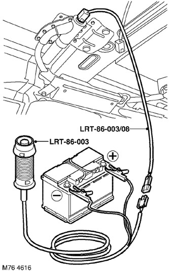 6. Прикрепете приспособлението LRT-86-003 към края на кабела LRT-86-003/08.