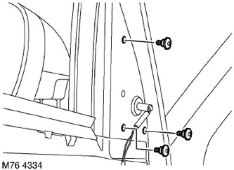 3. Отстранете 3-те винта Torx, закрепващи огледалото към вратата, издърпайте кабела и свалете…
