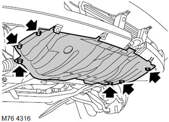 7. Развийте останалите 6 винта, закрепващи защитата, разхлабете и отстранете защитата.