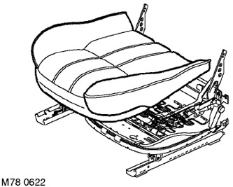 21. Отделете тапицерията на възглавницата на седалката от страните и предната част на рамката.
