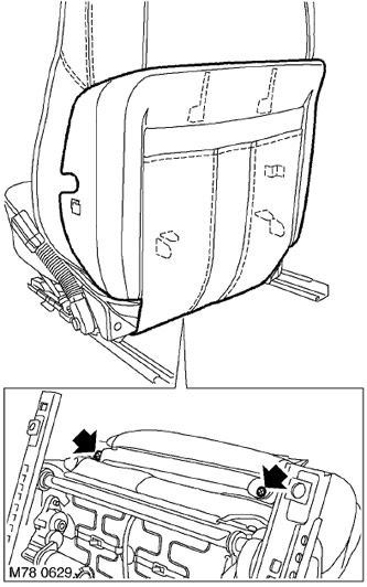 Как снять заднее сиденье range rover Seats: Front seat rear panel (with adjustable upper backrest) (Range Rover 3, 20