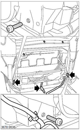 15. Изключете съединителния блок от кабела на нагревателя на седалката.