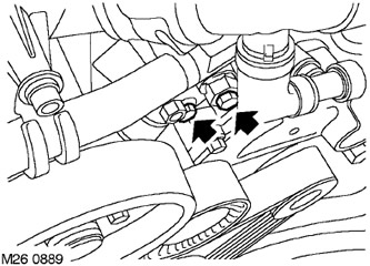 5. Монтирайте обтегача на горния капак на зъбните колела, затегнете 2 болта и не ги затягайте…